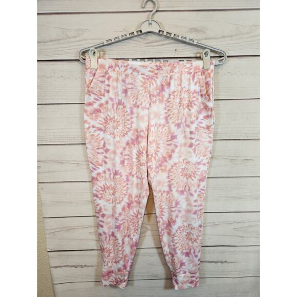 Koolaburra by UGG Women's Pink Tie Dye Elastic Waist Pajama Pants Size 1X